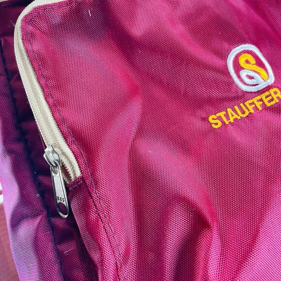 Vintage Stauffer Seeds Insulated Red Lunchbox Lunch Cooler Shoulder Bag - Picture 8 of 12